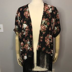 Floral Skull Kimono